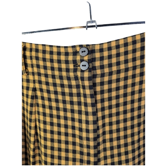 Vintage High Waist Gingham Wide Leg Culotte Shorts | Punk Alt Goth | Size Large - Picture 3 of 8